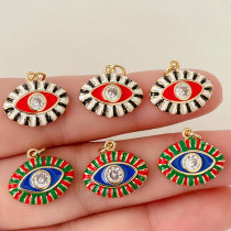 Enamel eye charm