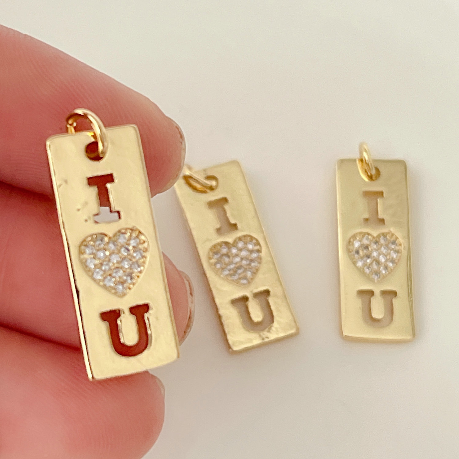 words  I love you  charm