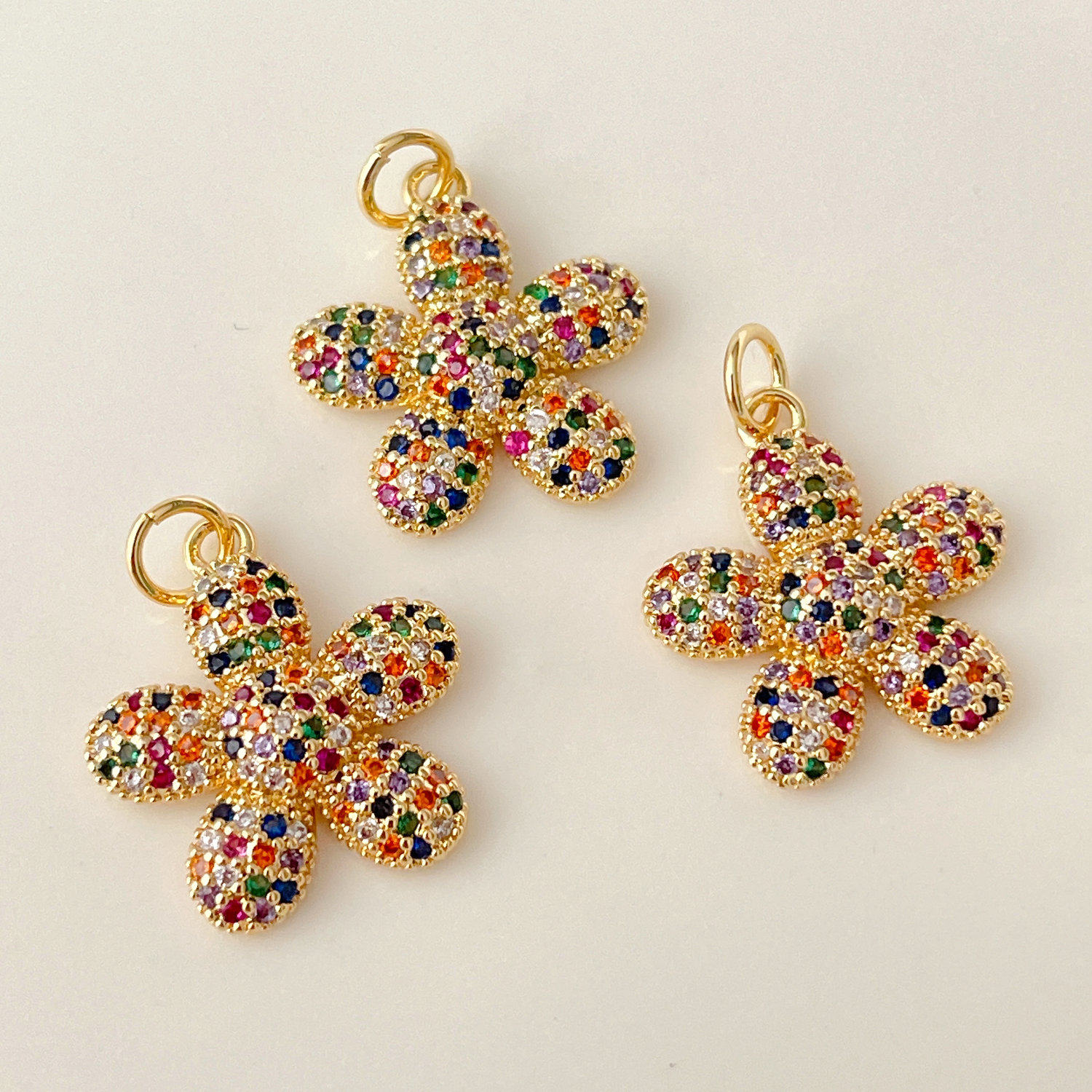 Colorful flower charm