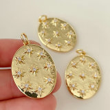 Oval star charm
