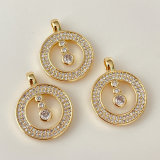 Pave round charm