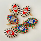 Enamel eye charm