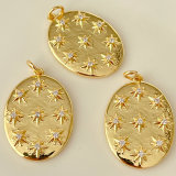 Oval star charm