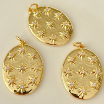 Oval star charm