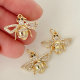 Pave bee charm