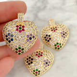 Coloful heart pendant