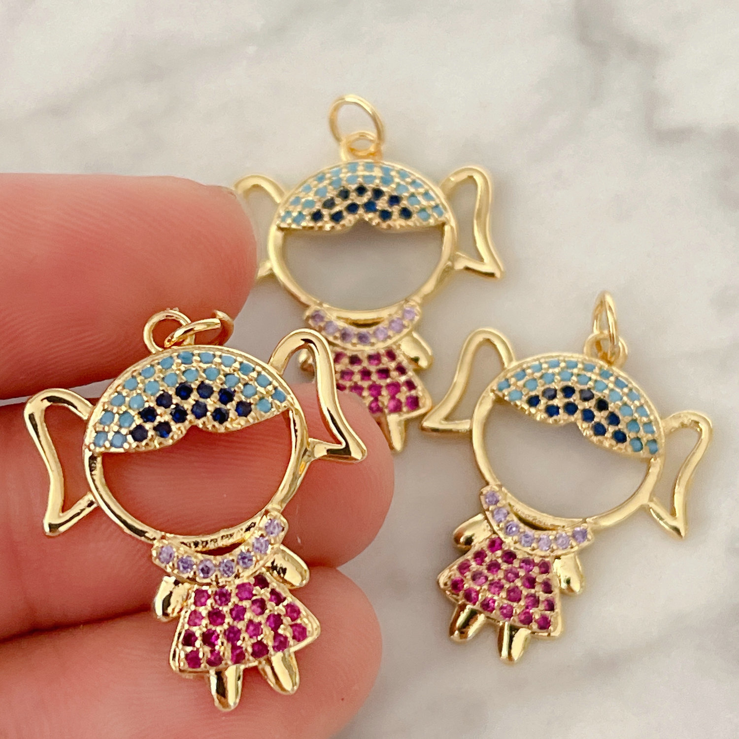 Colorful girl charm