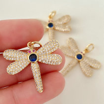 Pave dragonfly charm