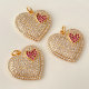 Pave heart charm