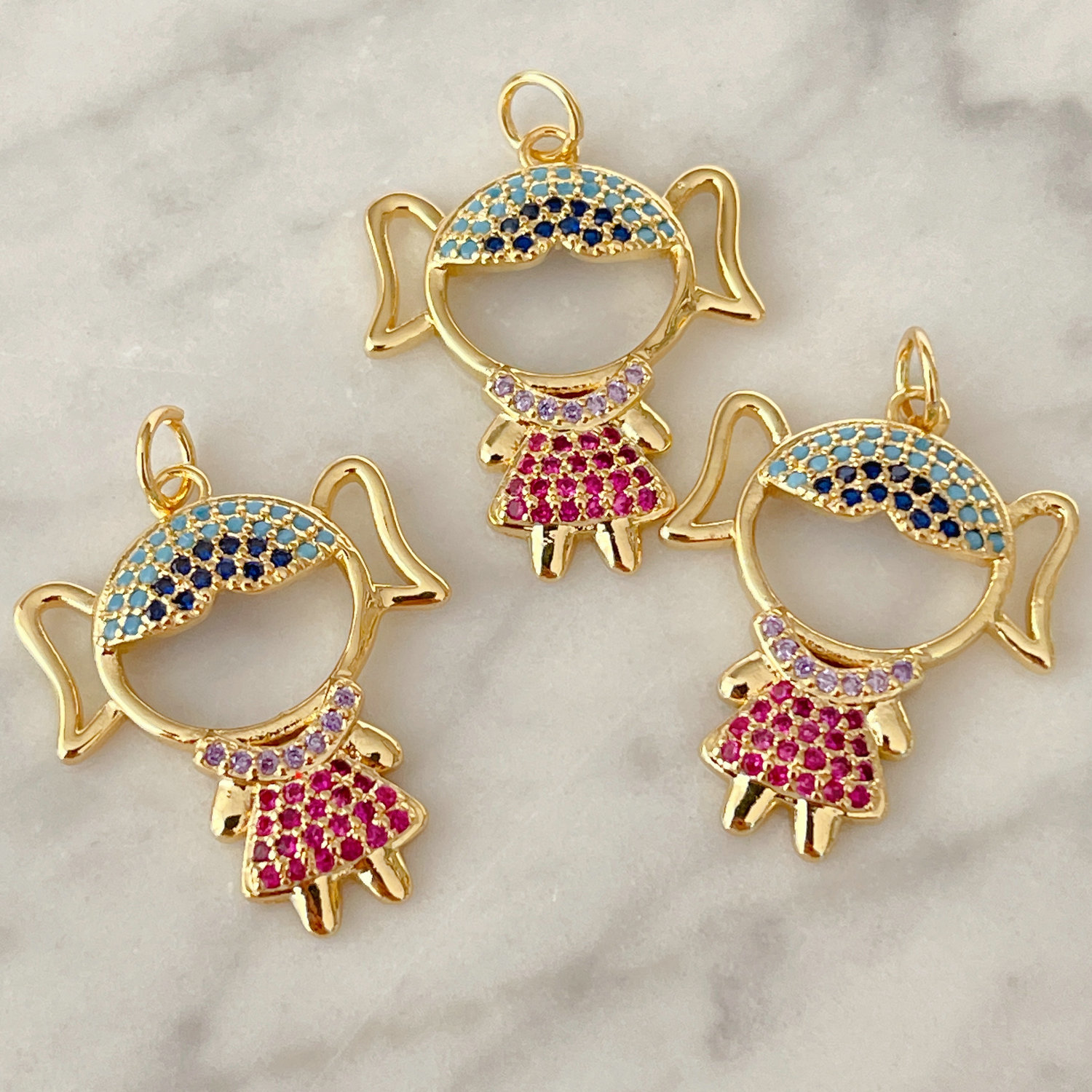 Colorful girl charm