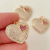 Pave heart charm