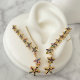 Pave coloful star earrings