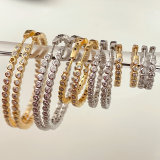 Zircon hoops earring