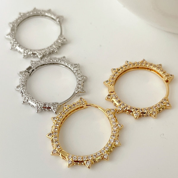 Fashion pave zircon hoops
