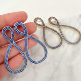 Blue zircon 8 worlds earrings