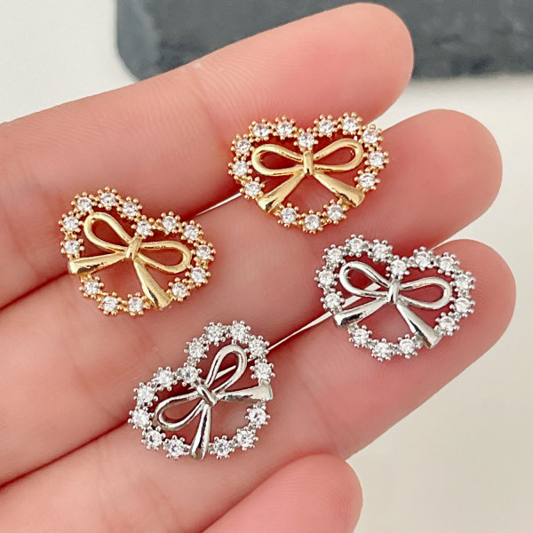 Heart earrings stud