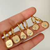 Hoops earring with eye charm
