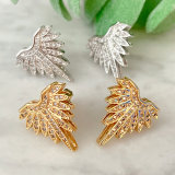 Pave fashion earrings stud