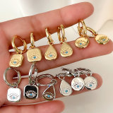 Hoops earring with eye charm