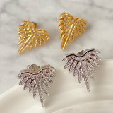 Pave fashion earrings stud