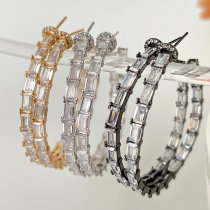 Big zircon hoops