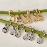 Hoops earring with eye charm