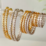 Zircon hoops earring