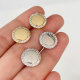 Simple round earrings stud