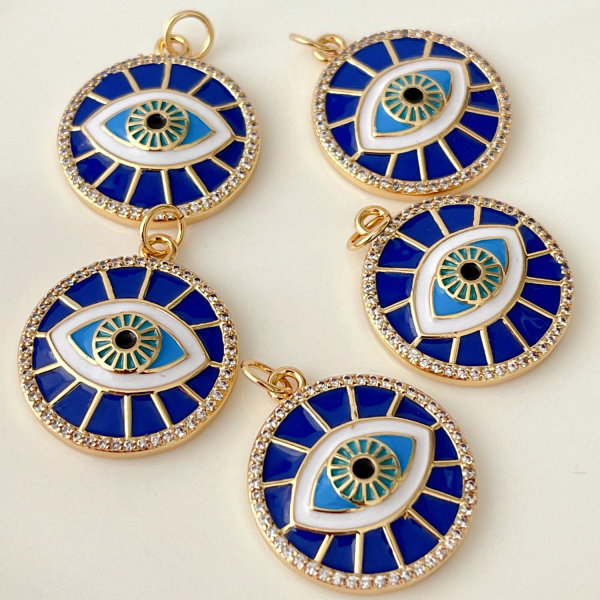 Blue evil eye pendant