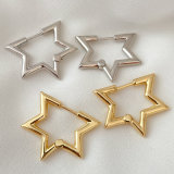 Metal star earrings