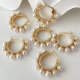 Pearl hoops earrings