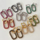 Long square charm hoops earrings