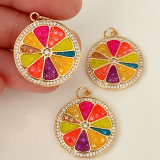Colorful orange pendant