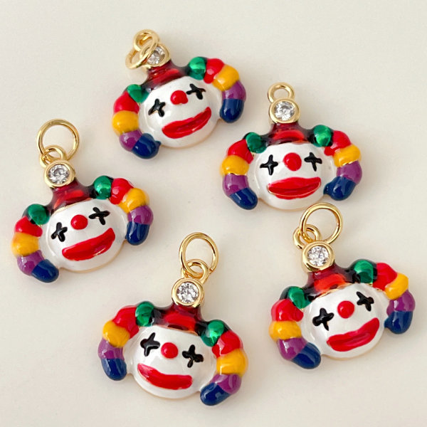 Colorful clown charm
