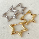Metal star earrings