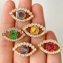 Pave eye charm for bracelet or necklace