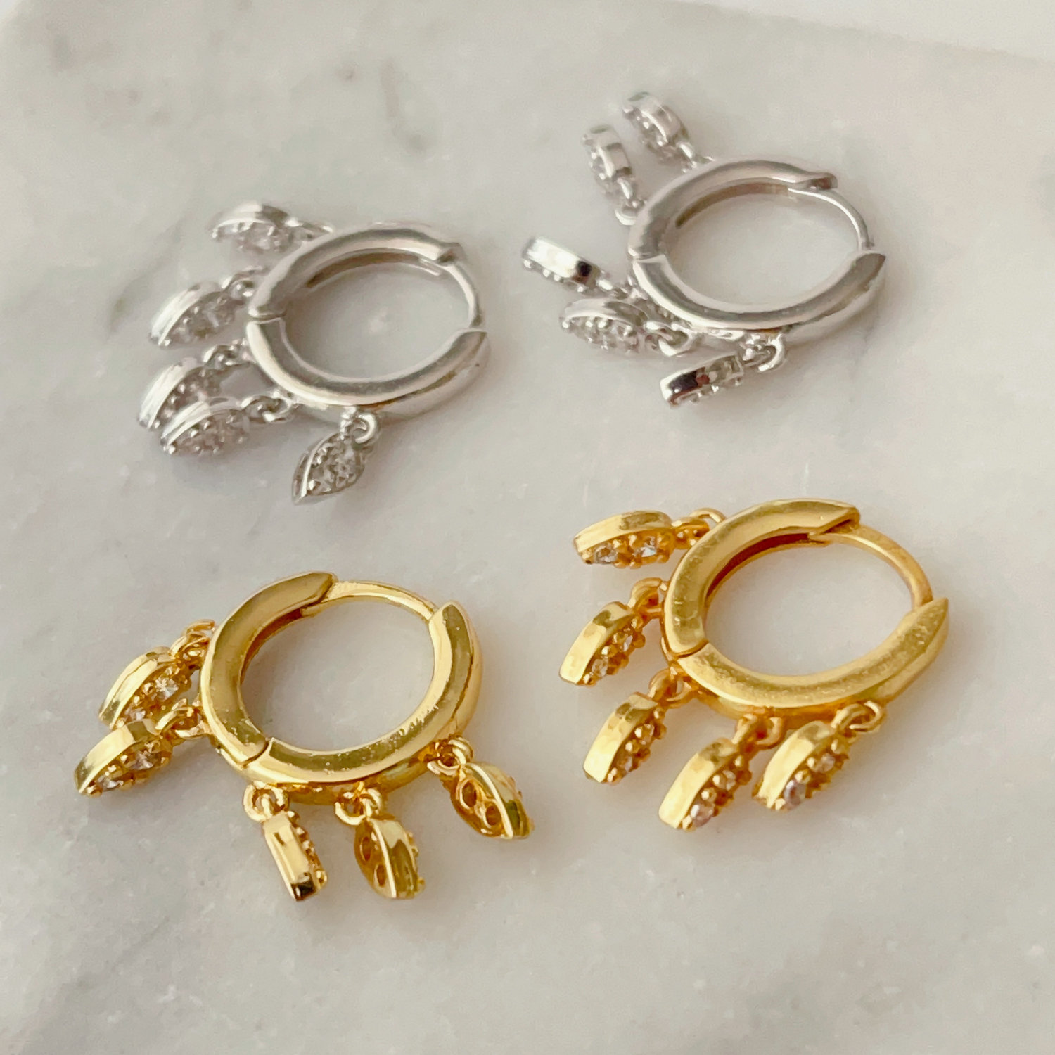 Charms hoops earrings