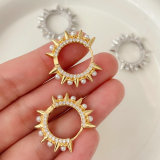 Pearl hoop earrings