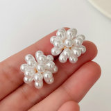 Glass pearl earrings