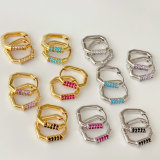 U hoops earrings
