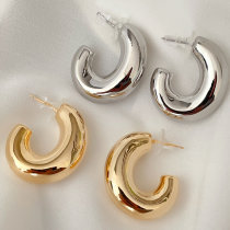 Fat metal earrings