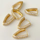 Pave triangle earrings