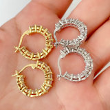 Smimple zircon hoops