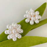 Glass pearl earrings