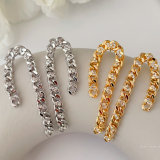 Pave chain tassel earrings