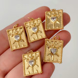 Heart square charm