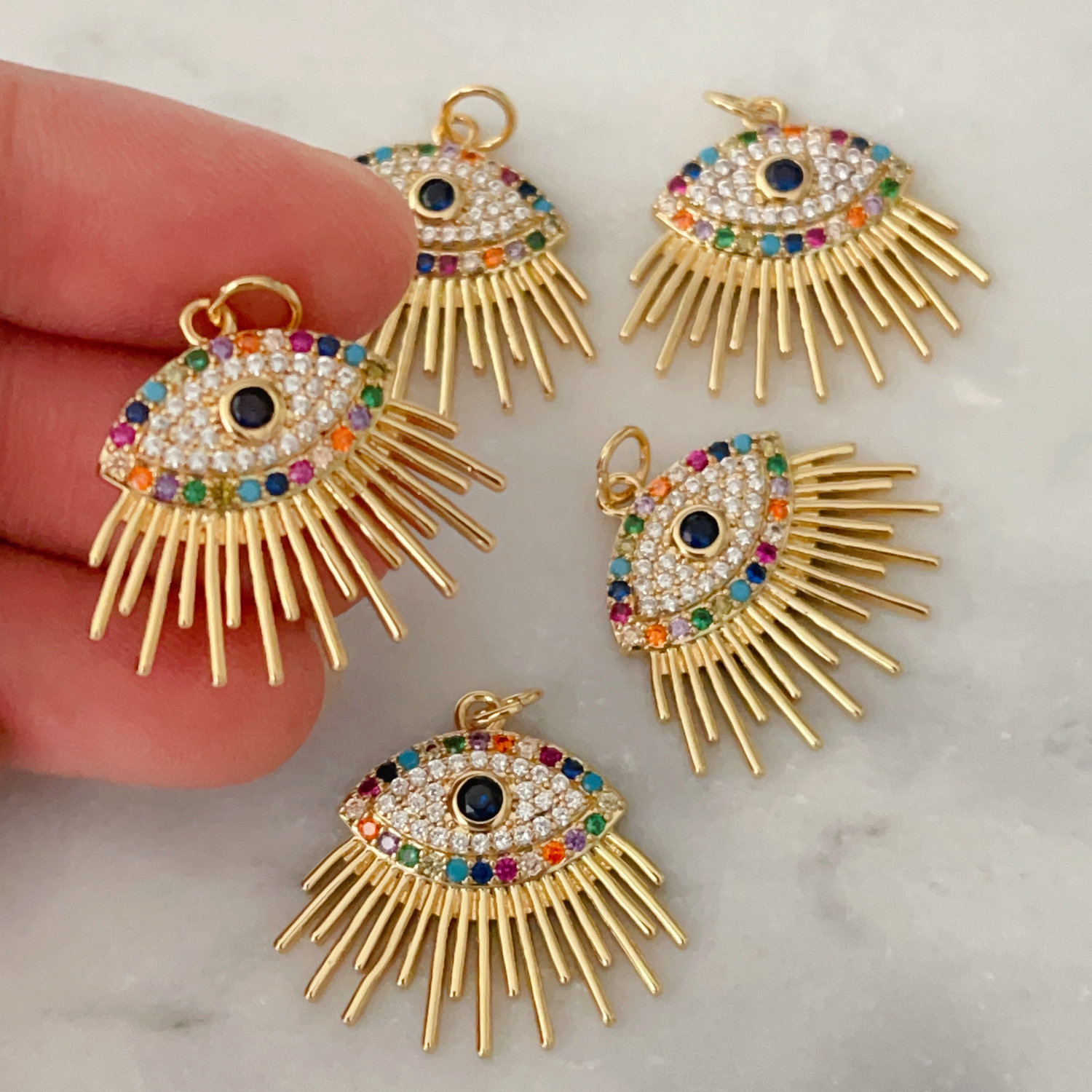 Colorful eye pendant
