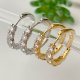 Pave zircon hoop earrings