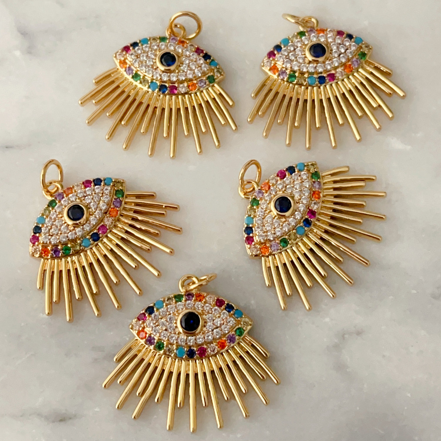 Colorful eye pendant