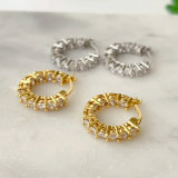 Smimple zircon hoops